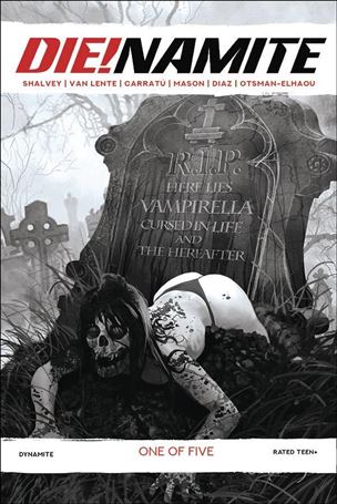Die!namite issue 1-K Arthur Suydam 1:21 Greyscale Cover