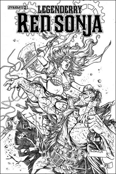Legenderry Red Sonja (2015) issue 3-B Black & White Cover