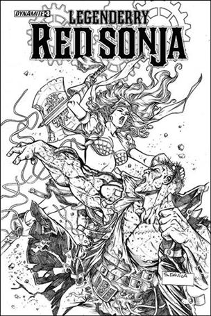 Legenderry Red Sonja (2015) issue 3-B Black & White Cover