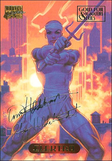 1994 Marvel Masterpieces (Gold-Foil Signature Parallel Base Set) card 34 Elektra