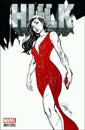 Hulk (2017) issue 1-R J. Scott Campbell ComicXposure B/W/Red Cover