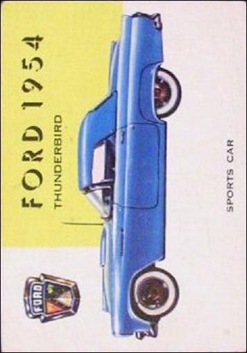 World on Wheels (Base Set) card 169 Ford Thunderbird 1954