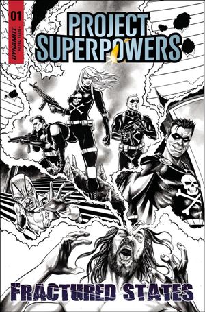 Project Superpowers: Fractured States issue 1-L Michael Rooth 1:20 Black & White Cover
