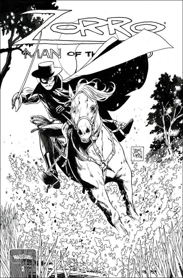 Zorro: Man of the Dead issue 2-D Tony S. Daniel 1:10 BW Cover