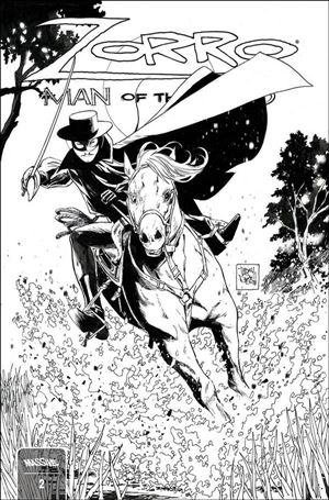 Zorro: Man of the Dead issue 2-D Tony S. Daniel 1:10 BW Cover
