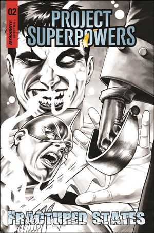 Project Superpowers: Fractured States issue 2-J Michael Rooth 1:15 Black & White Cover