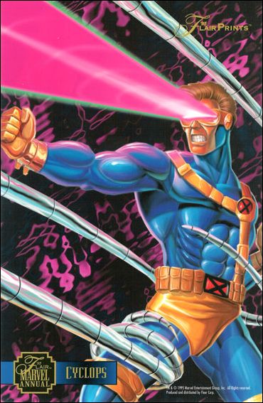 Marvel Annual Flair '95 (FlairPrint Subset) card 2 Cyclops