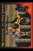Mortal Kombat (Base Set) card 49 Johnny Cage vs. Scorpion