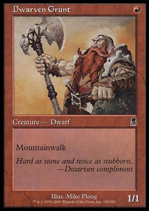 Magic the Gathering: Odyssey (Base Set) card 185 Dwarven Grunt