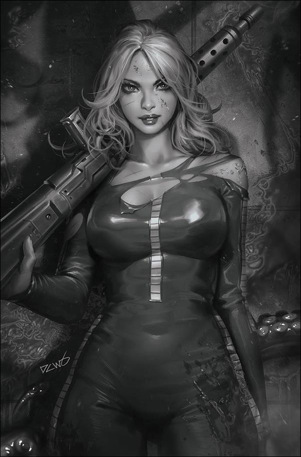 Barbarella (2021) issue 2-N Derrick Chew 1:30 Black & White Virgin Cover