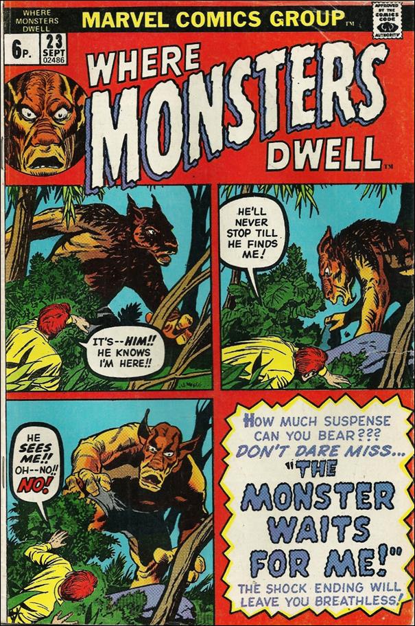 Where Monsters Dwell (1970) issue 23-B UK Price Cover