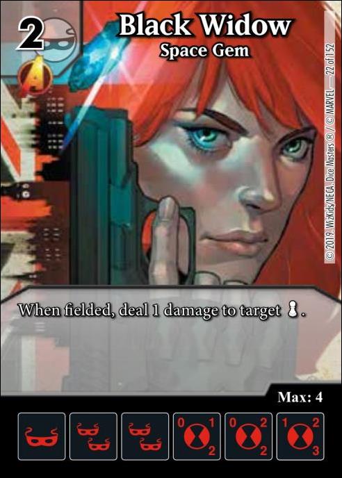 Marvel Dice Masters  Avengers Infinity Gauntlet card 22 Black Widow: Space Gem