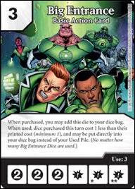 DC Comics Dice Masters War of Light card 25 Big Entrance: Basic Action Card