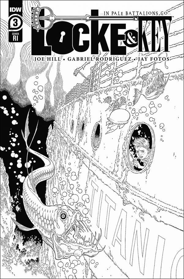 Locke & Key: ...In Pale Battalions Go... issue 3-B 1:10 Black & White Cover