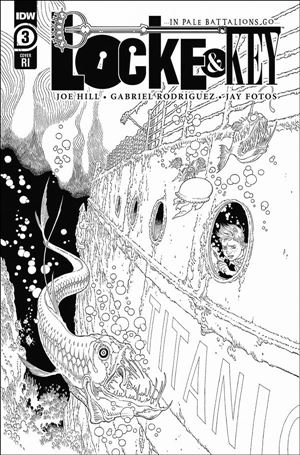 Locke & Key: ...In Pale Battalions Go... issue 3-B 1:10 Black & White Cover