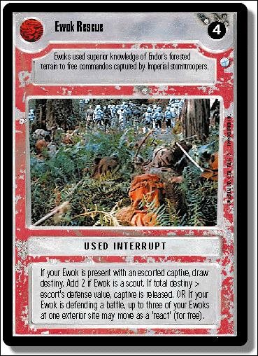 Star Wars: Endor Limited (Base Set) card 142 Ewok Rescue