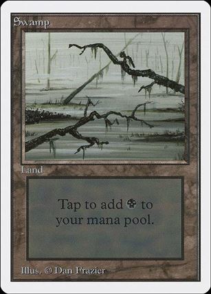 Magic the Gathering: Unlimited (Base Set) card 290-C Swamp