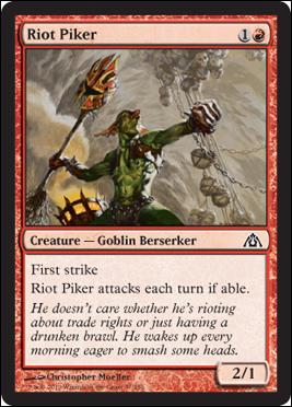 Magic the Gathering: Dragon's Maze (Base Set) card 37 Riot Piker