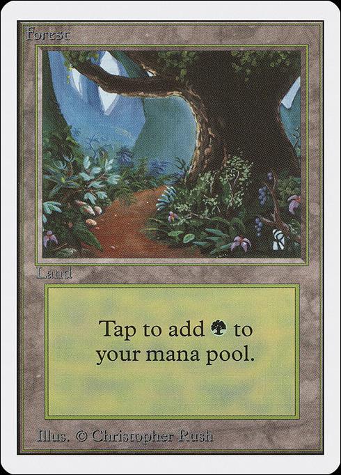 Magic the Gathering: Unlimited (Base Set) card 292 Forest