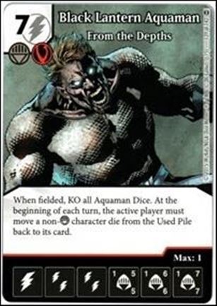 DC Comics Dice Masters War of Light card 139 Black Lantern Aquaman: From the Depths 