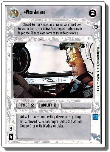 Star Wars: Hoth Revised (Base Set) card 106 Wes Janson