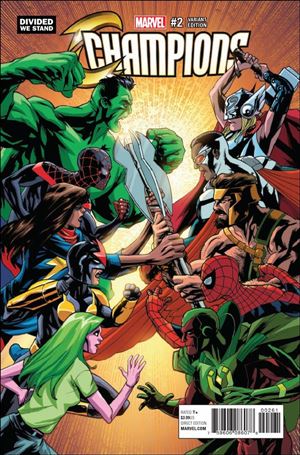 Champions (2016) issue 2-F Mike McKone Divided We Stand Cover