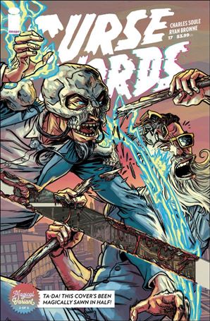 Curse Words issue 17-B Sawn In Half Cover