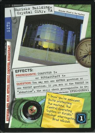 X-Files: Premiere Edition (Base Set) card XF96-0080v1 Eurisko Building, Crystal City, VA