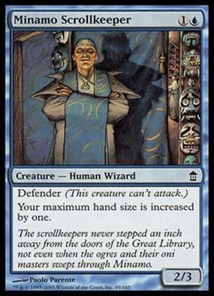 Magic the Gathering: Saviors of Kamigawa (Base Set) card 45 Minamo Scrollkeeper