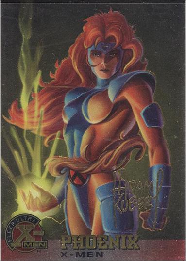 1996 Fleer Ultra X-Men All Chromium (Gold Signature Parallel Base Set) card 8 Phoenix