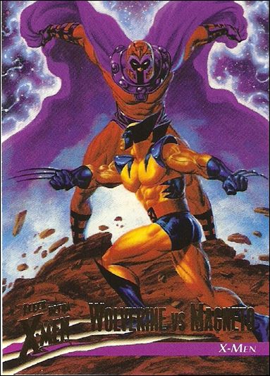 1996 Fleer Ultra X-Men: Wolverine (Base Set) card 77 Wolverine vs Magneto