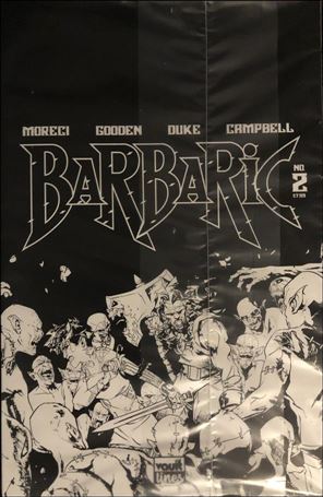 Barbaric issue 2-F Nathan Gooden Deluxe B&W Edition Black Bag Cover