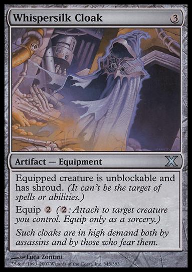 Magic the Gathering: 10th Edition (Base Set) card 345 Whispersilk Cloak