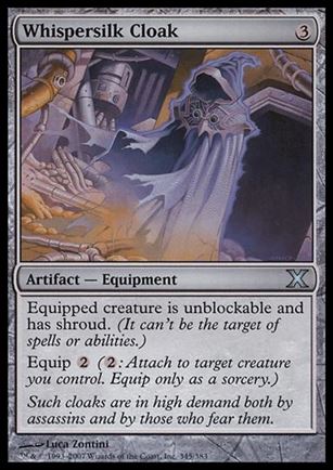 Magic the Gathering: 10th Edition (Base Set) card 345 Whispersilk Cloak