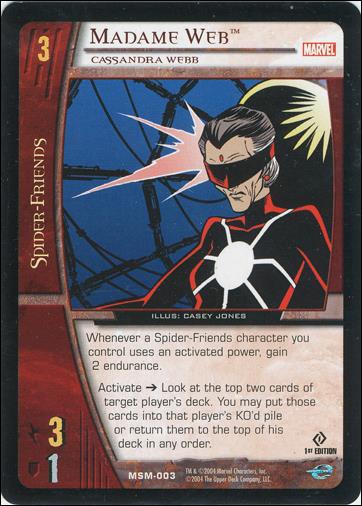 Web of Spider-Man VS System (Base Set) card 3 Madame Web