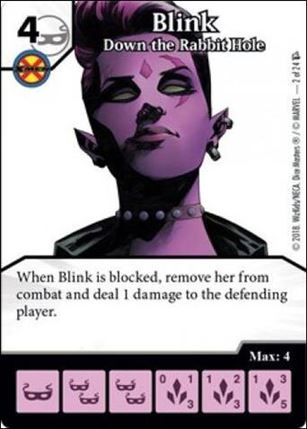 Marvel Dice Masters Dark X-Men Team Pack card 2 Blink: Down the Rabbit Hole