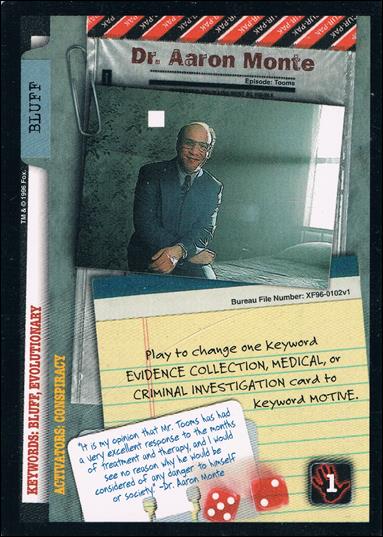 X-Files: Premiere Edition (Base Set) card XF96-0102v1 Dr. Aaron Monte