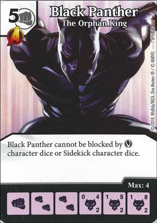 Marvel Dice Masters Avengers Infinity Campaign Box  card 7 Black Panther: The Orphan King