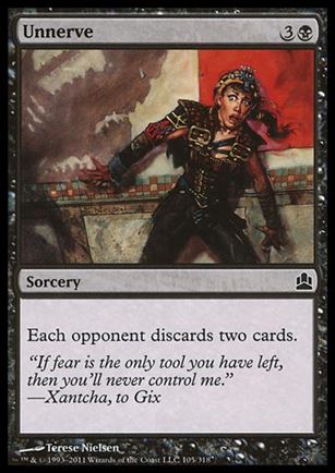Magic the Gathering: Commander (Base Set) card 105 Unnerve