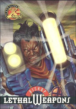 1996 Fleer Ultra X-Men All Chromium (Lethal Weapons Holo-Flash Subset) card 2 Bishop