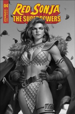 Red Sonja: The Superpowers issue 4-J Jung-Geun Yoon Black & White Cover