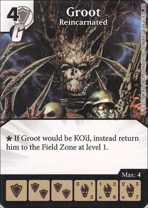 Marvel Dice Masters Age of Ultron  card 46 Groot: Reincarnated