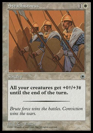 Magic the Gathering: Portal (Base Set) card 31 Steadfastness