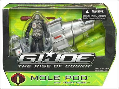 G.I. Joe Movie - The Rise of Cobra Vehicles figure 2 Mole Pod w/ Terra-Viper