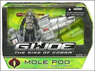 G.I. Joe Movie - The Rise of Cobra Vehicles figure 2 Mole Pod w/ Terra-Viper