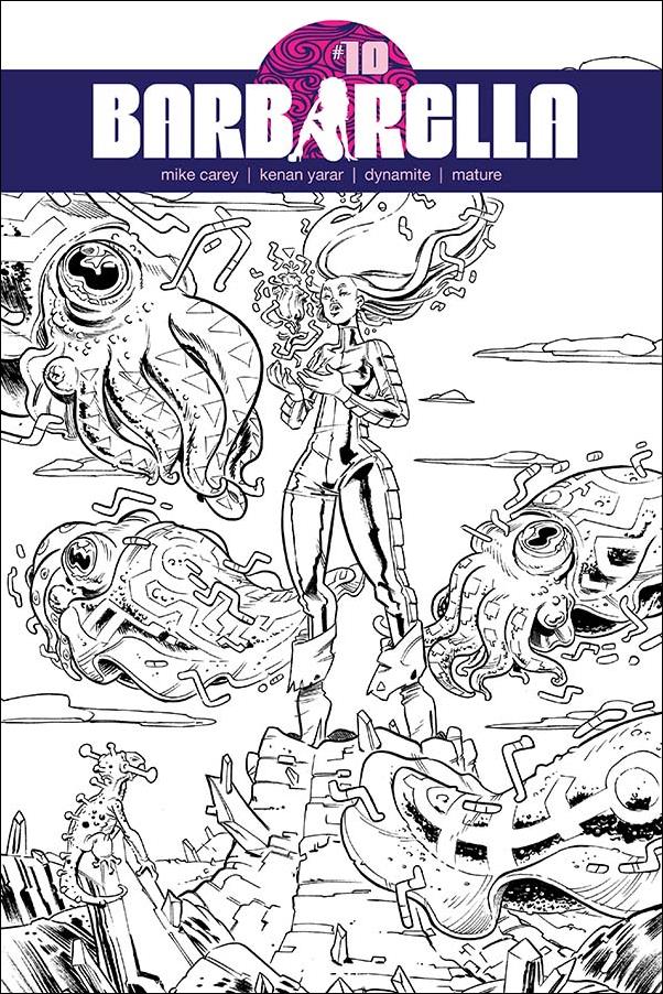 Barbarella (2017) issue 10-G Aaron Conley 1:20 Black & White Cover