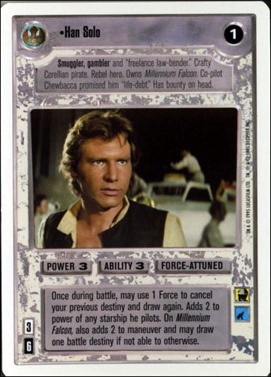 Star Wars: Premiere Unlimited (Base Set) card 185 Han Solo