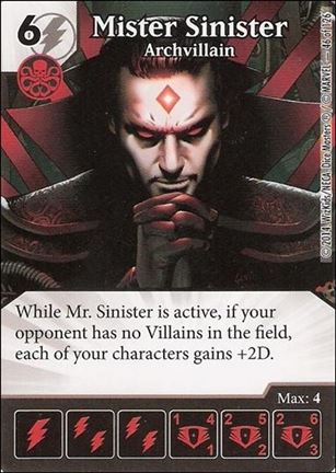 Marvel Dice Masters Uncanny X-Men  card 46 Mister Sinister: Archvillain