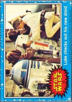 Star Wars: Series 1 (Base Set) card 14 Luke checks out his new droid
