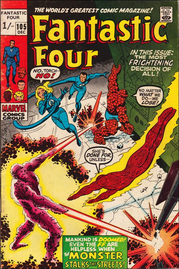 Fantastic Four (1961) issue 105-B UK Price Cover
